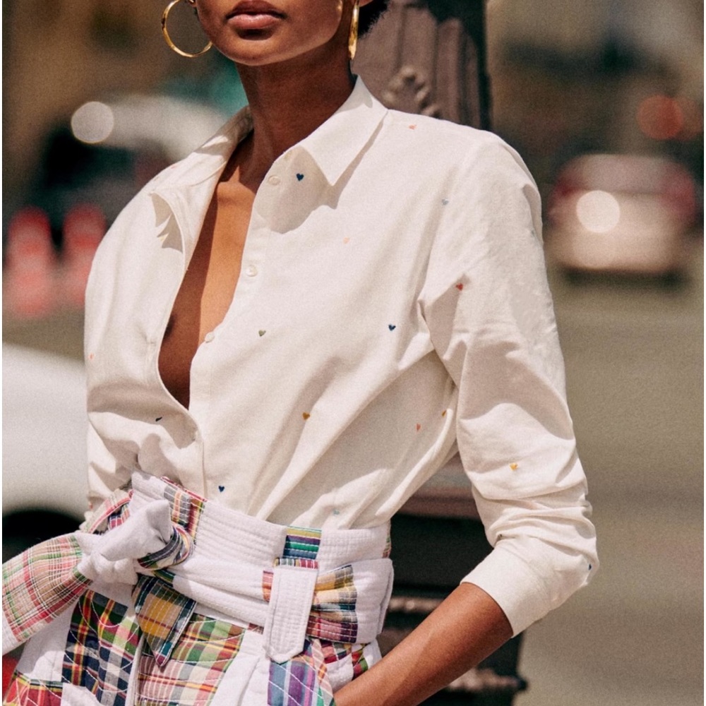 🌈 Sézane Pierro Hearts Embroidered